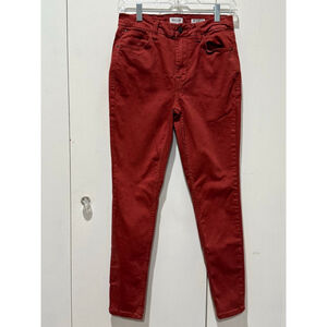 Women's Kensie rust Red effortless Ankle Cropped stretch Jeans Size 4